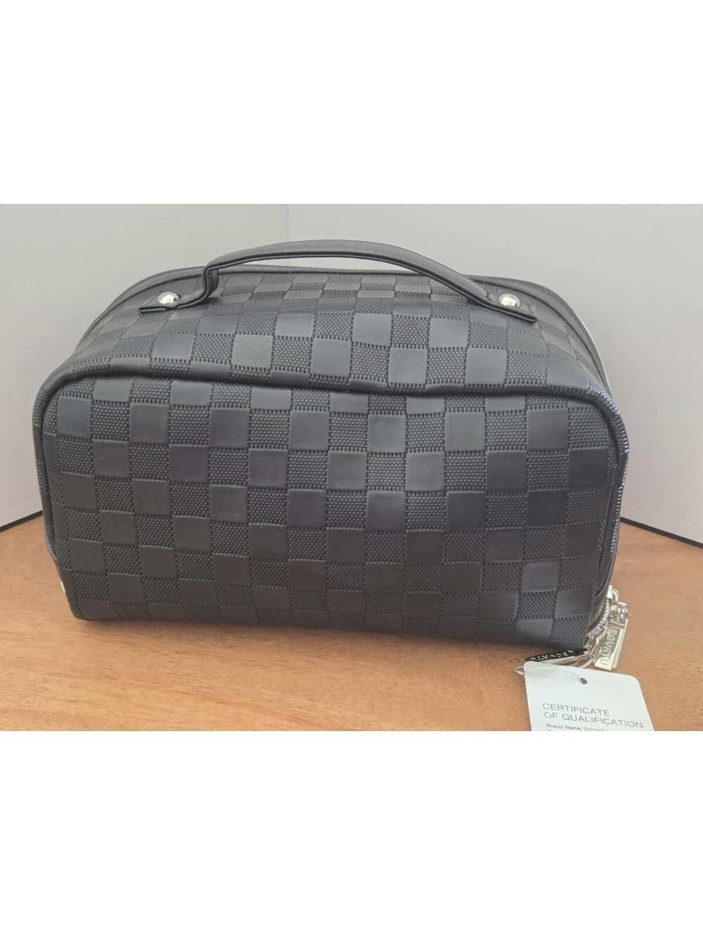 BOYATU Black Checkered Cosmetic